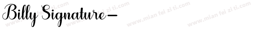 Billy Signature字体转换
